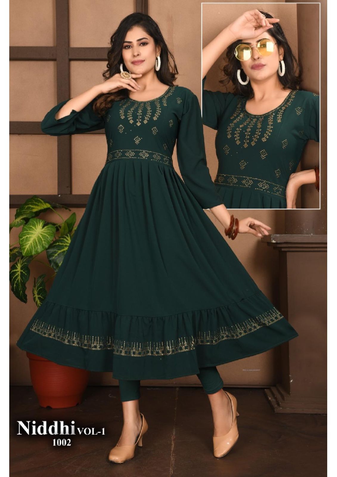 Beauty Queen Niddhi 1 Fancy Designer Wholesale Anarkali Kurti Catalog
